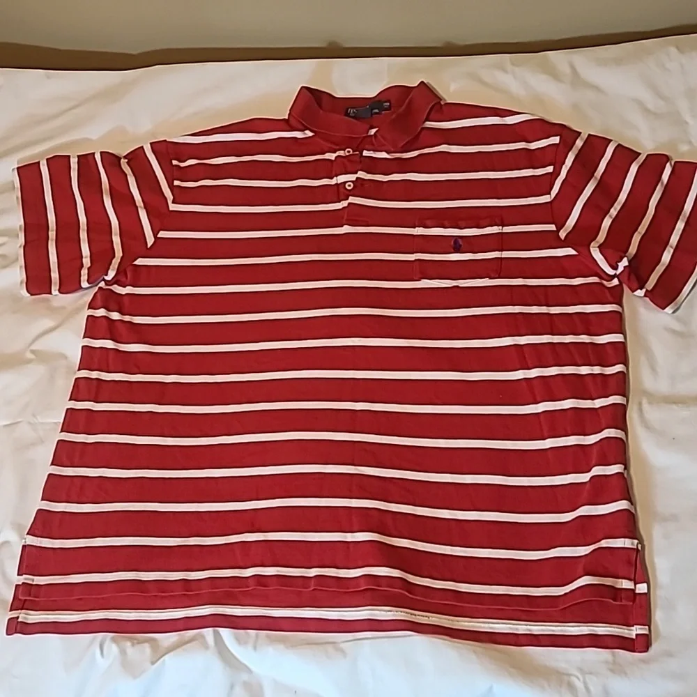 Polo by Ralph Lauren Red Striped Polo